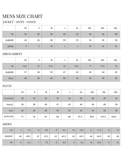 christian Dior couture chart